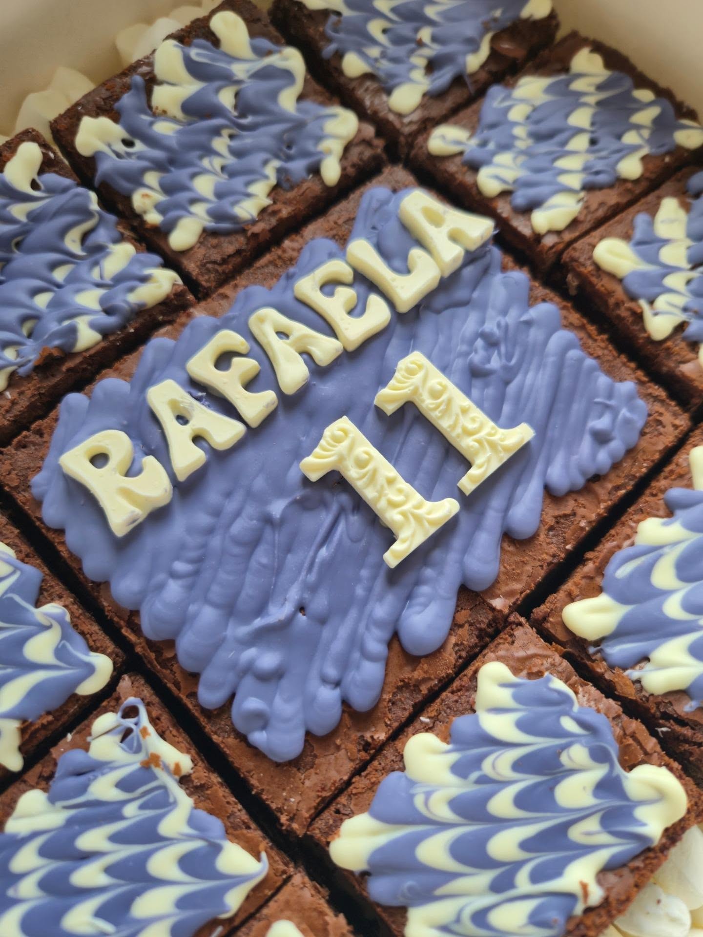 Birthday brownie slab
